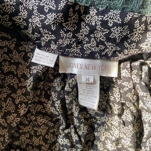 Jones New York Monochrome Floral Pattern Skirt